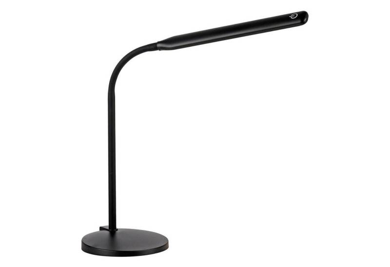 JUST LIGHT LED Schreibtischlampe ELLY, Schwarz, Kunststoff, Ø 14,5 x H 32 cm, Dimmfunktion, LED fest integriert, Extra-Warmweiß, Neutralweiß, flexibler Lampenschirm von JUST LIGHT