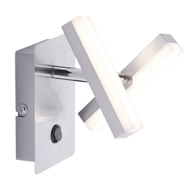 JUST LIGHT LED Wandleuchte, LED-Leuchtmittel fest verbaut, Warmweiß, LED Wand Strahler Wohnraum Leuchte schwenkbar Spot Schalter Lampe von JUST LIGHT