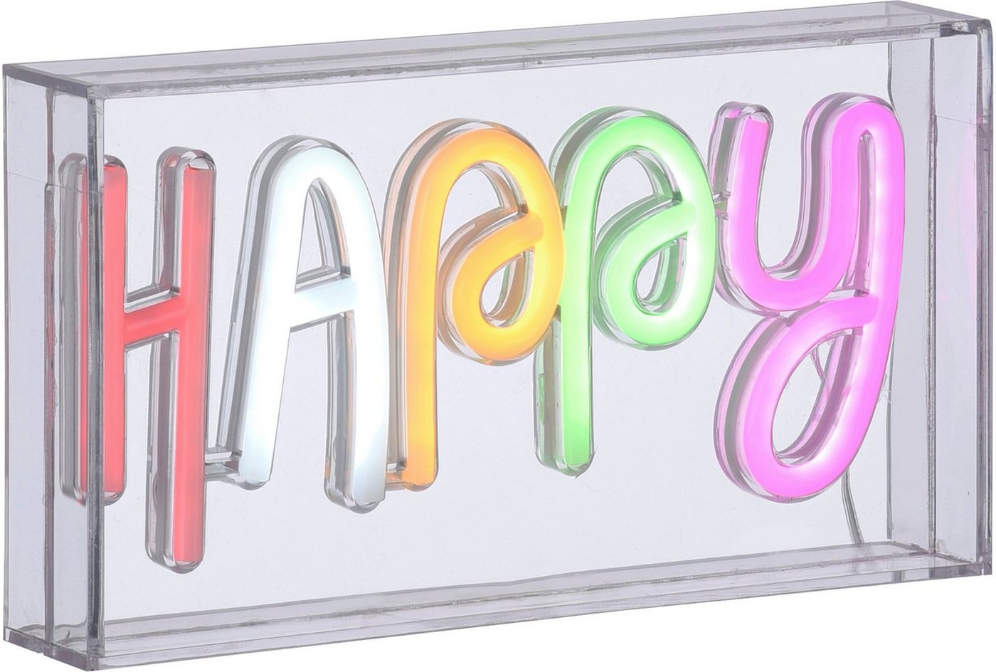 JUST LIGHT LED Wandleuchte NEON-HAPPY, LED fest integriert, Warmweiß von JUST LIGHT