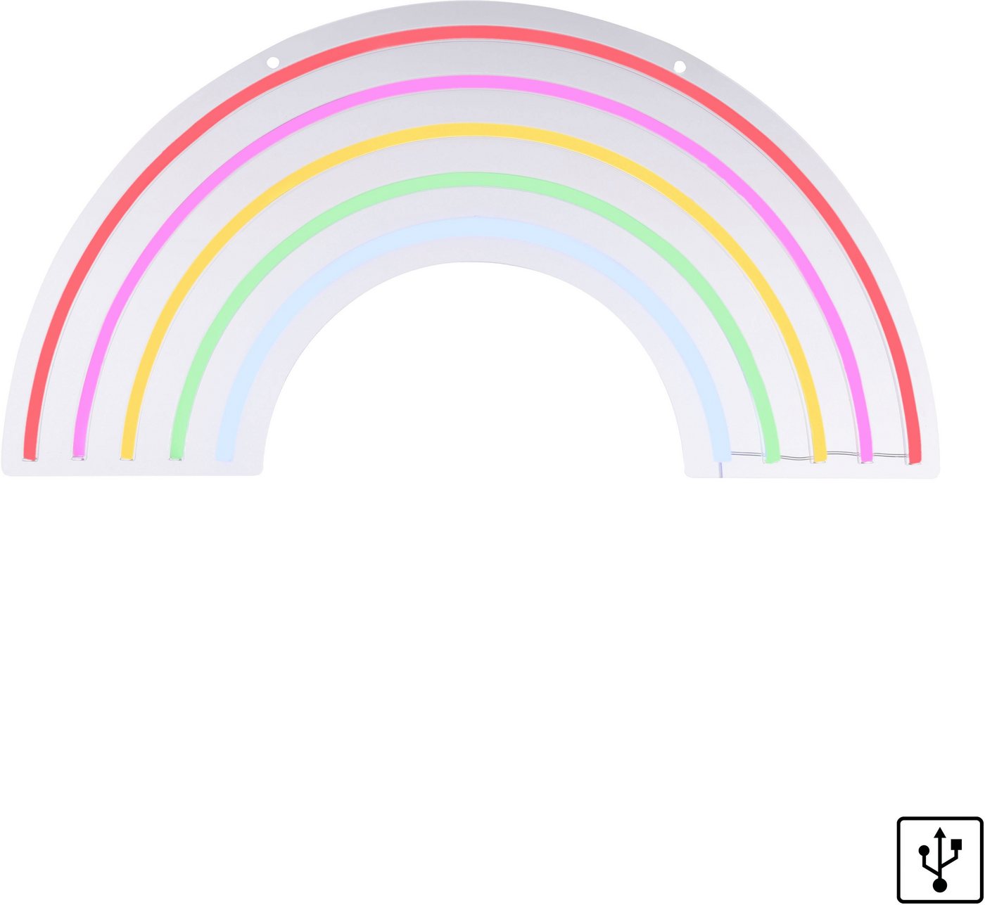 JUST LIGHT LED Wandleuchte NEON-RAINB, LED fest integriert, Warmweiß von JUST LIGHT