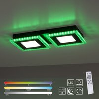 LED-Deckenleuchte ACRI, mit RGB Farbmodus, CCT, dimmbar, schwarz von JUST LIGHT