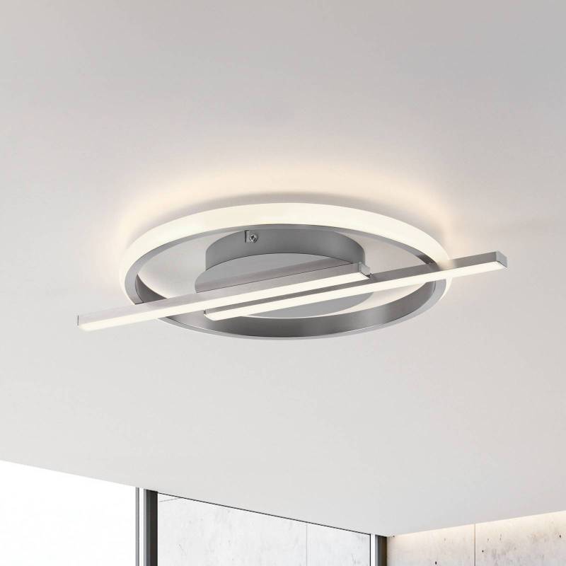 JUST LIGHT. LED-Deckenleuchte Korsa, stahlfarben, dimmbar von JUST LIGHT. GmbH