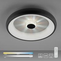 JUST LIGHT. LED Deckenleuchte VERTIGO, CCT, dimmbar, Fernbedienung,  Ø46,5 cm, Kristall-Effekt von JUST LIGHT