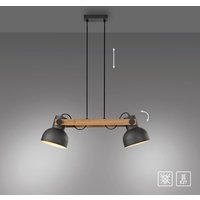 Pendelleuchte CUP 2.0, 2xE27 max. 60Watt exkl., höhenverstellbar, IP20, Schwarz von JUST LIGHT