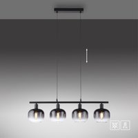 JUST LIGHT.  Pendelleuchte ZEA, 4x E14/25 Watt max., höhenverstellbar, Schwarz von JUST LIGHT