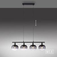 Pendelleuchte ZEA, 4x E14/25 Watt max., höhenverstellbar, Schwarz von JUST LIGHT