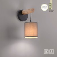 JUST LIGHT. Wandleuchte GREEN TRIBU, 1x E27/10,00Watt max., Eukalyptusholz, Taupe von JUST LIGHT