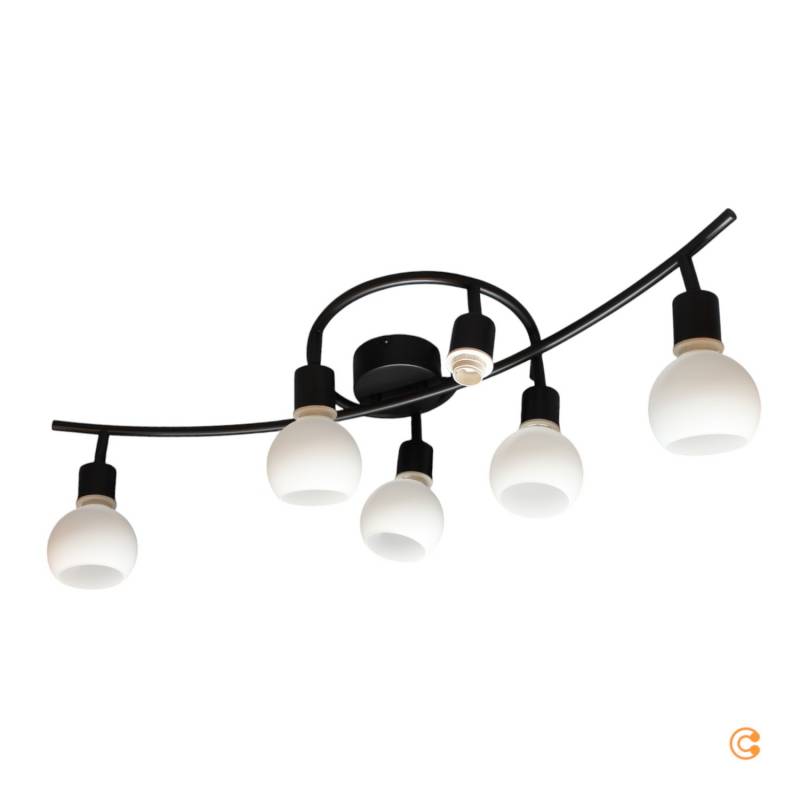 Just Light Deckenleuchte Loki Leuchte Schwarz Eisen Glas E14 Led Siehe Text/Foto B-Ware von JUST LIGHT.