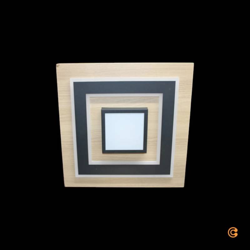 B-Ware Just Light Led Deckenlampe Leuchte Tola Holz 3000 K 40x40cm Siehe Text/Foto von JUST LIGHT.