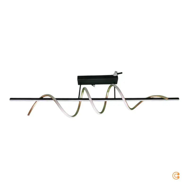 Just Light Led Deckenleuchte Lampe Emanda Eisen Schwarz Messing Dimmbar 120cm B-Ware von JUST LIGHT.
