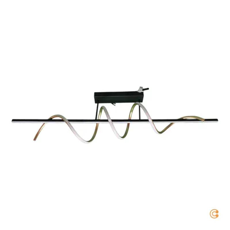 Just Light Led Deckenleuchte Lampe Emanda Eisen Schwarz Messing Dimmbar 120cm B-Ware von JUST LIGHT.