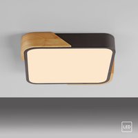 LED Deckenleuchte BILA, 1xLED-Board/24W, 3000K, Ø32cm, Schwarz von JUST LIGHT