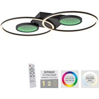 LED Deckenleuchte TUNEL, CCT, RGB, dimmbar, separat steuerbar, Schwarz von JUST LIGHT