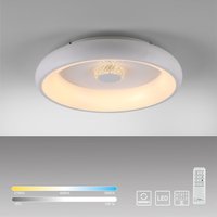 LED Deckenleuchte VERTIGO, CCT, dimmbar, Fernbedienung, Ø46,5 cm, Kristall-Effekt von JUST LIGHT