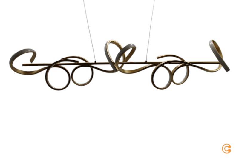 Leuchten Direkt Led Pendelleuchte Curls Hängelampe Deckenlampe Led Messing M426 B-Ware von JUST LIGHT.