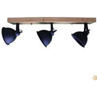 [NEUWERTIG] B-Ware Just Light Deckenleuchte Samia 3 Flammig Mangoholz Schwarz Deckenlampe Lampe von JUST LIGHT.