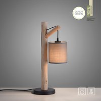 Tischleuchte GREEN TRIBU, 1x E27/10,00Watt max., Eukalyptusholz, Taupe von JUST LIGHT