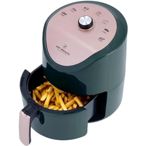 Just Perfecto Hot Air Fryer 3.5 L - Airfryer up to 200 °C - Frying without Oil with Programmes for 500 g - 1200 W Air Fryer with 7 Programmes - Hot Air Fryer without Fat - Hot Air Fryer for Fries von JUST PERFECTO HOUSEHOLD APPLIANCES