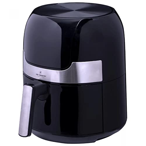 Just Perfecto Heißluftfritteuse 3,5L mit LED Touch - Airfryer bis 200°C - fritöse ohne Öl für 500g - 1400W Air Fryer mit 9 Programmen - Heißluft Fritteuse ohne Fett - Heissluftfriteuse für Pommes von JUST PERFECTO HOUSEHOLD APPLIANCES