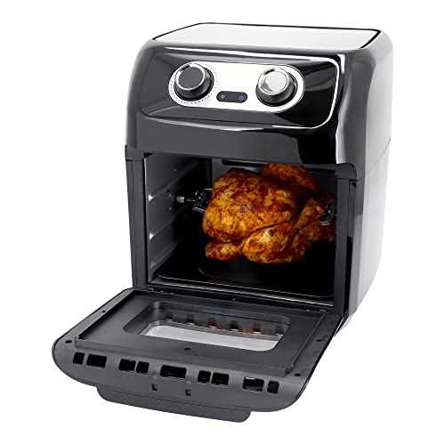 Just Perfecto Heißluftfritteuse XXL 12L - Airfryer bis 200°C - Frittieren ohne Öl mit 12 Programmen - 1800W Drehgrill Air Fryer mit Zubehör & Beleuchtung - Heißluft Fritteuse ohne Fett von JUST PERFECTO HOUSEHOLD APPLIANCES