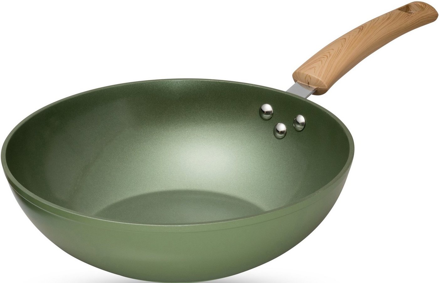 JUST VEGAN Wok CeraVegan, Aluminium (1-tlg), Pflanzliche Keramikbeschichtung, Induktion, Ø 28 cm von JUST VEGAN