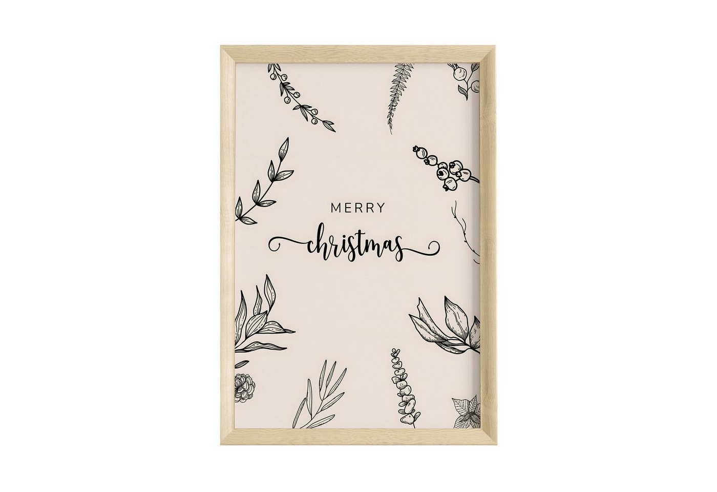 JUSTGOODMOOD Poster ® Merry Christmas · ohne Rahmen von JUSTGOODMOOD