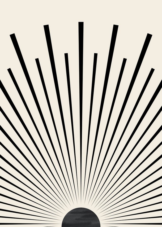 JUSTGOODMOOD Poster Mid Century Boho Stil Orange, A (1 St), verschiedene Größen wählbar von JUSTGOODMOOD