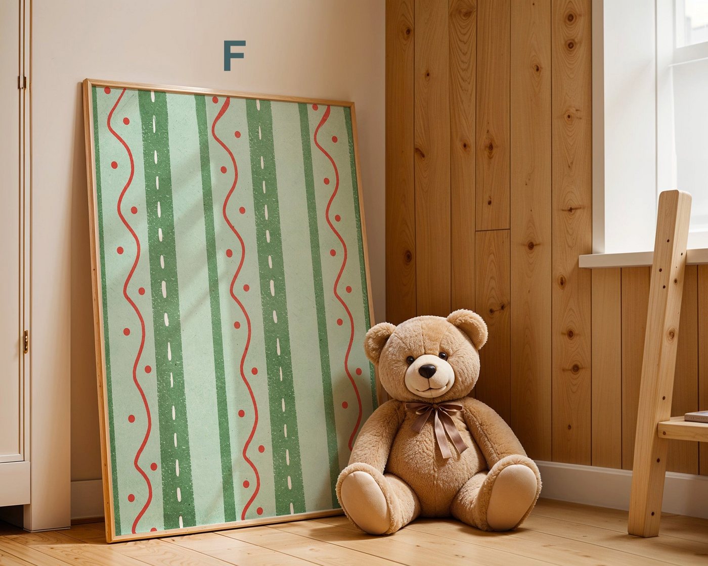 JUSTGOODMOOD Poster Poster Kinderzimmer Bär · Elefant · Fuchs · Katze · Geschenkidee für K, F (1 St), verschiedene Größen wählbar von JUSTGOODMOOD