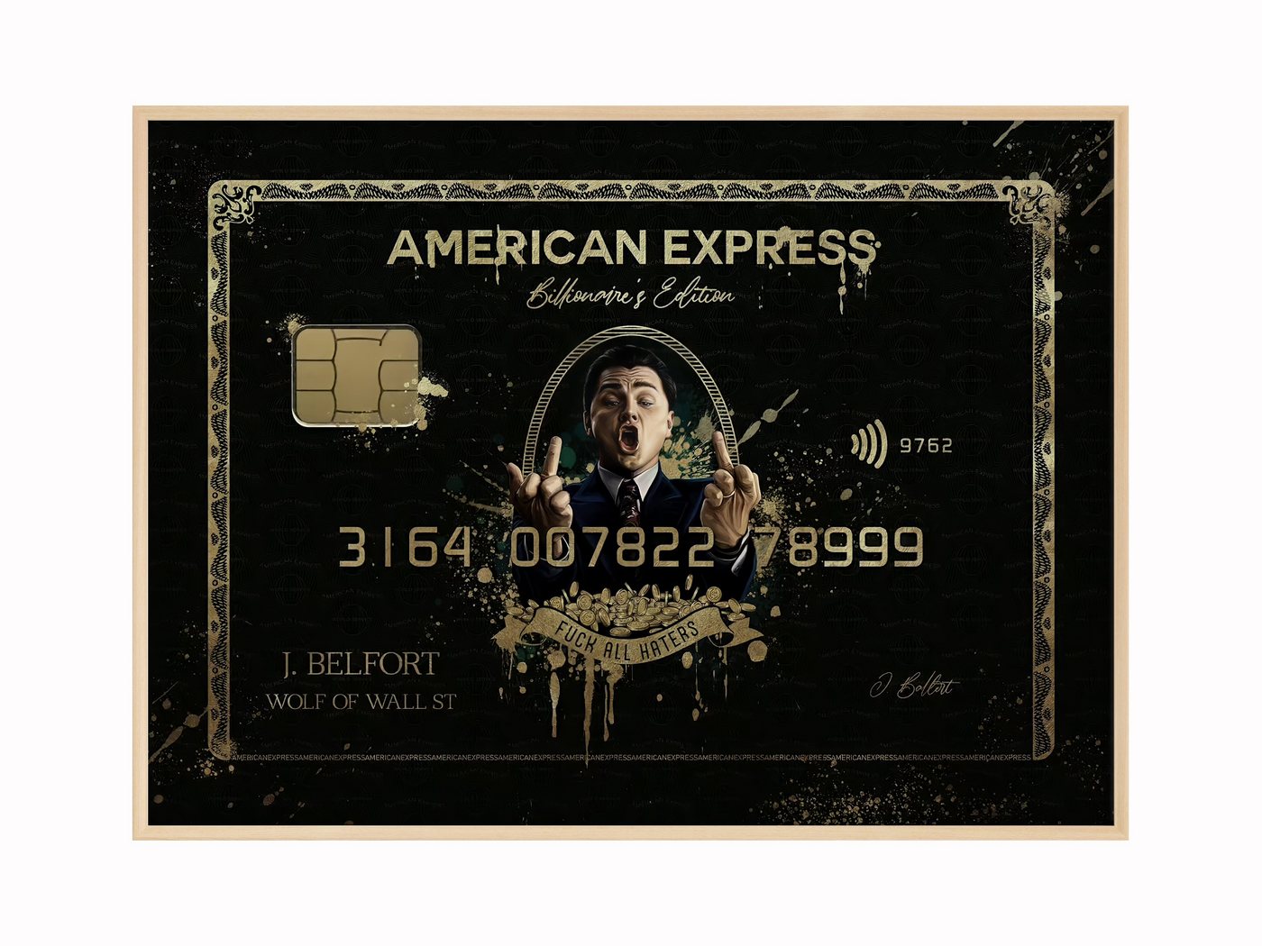 JUSTGOODMOOD Poster Premium ® American Express Poster · Wolf of Wall Street · ohne Rahmen, Poster in verschiedenen Größen verfügbar, Poster von JUSTGOODMOOD
