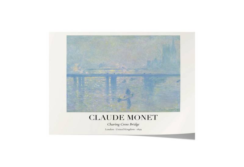JUSTGOODMOOD Poster Premium ® Claude Monet Poster · Charing Cross Bridge London 1899, (1 St), verschiedene Größen wählbar von JUSTGOODMOOD