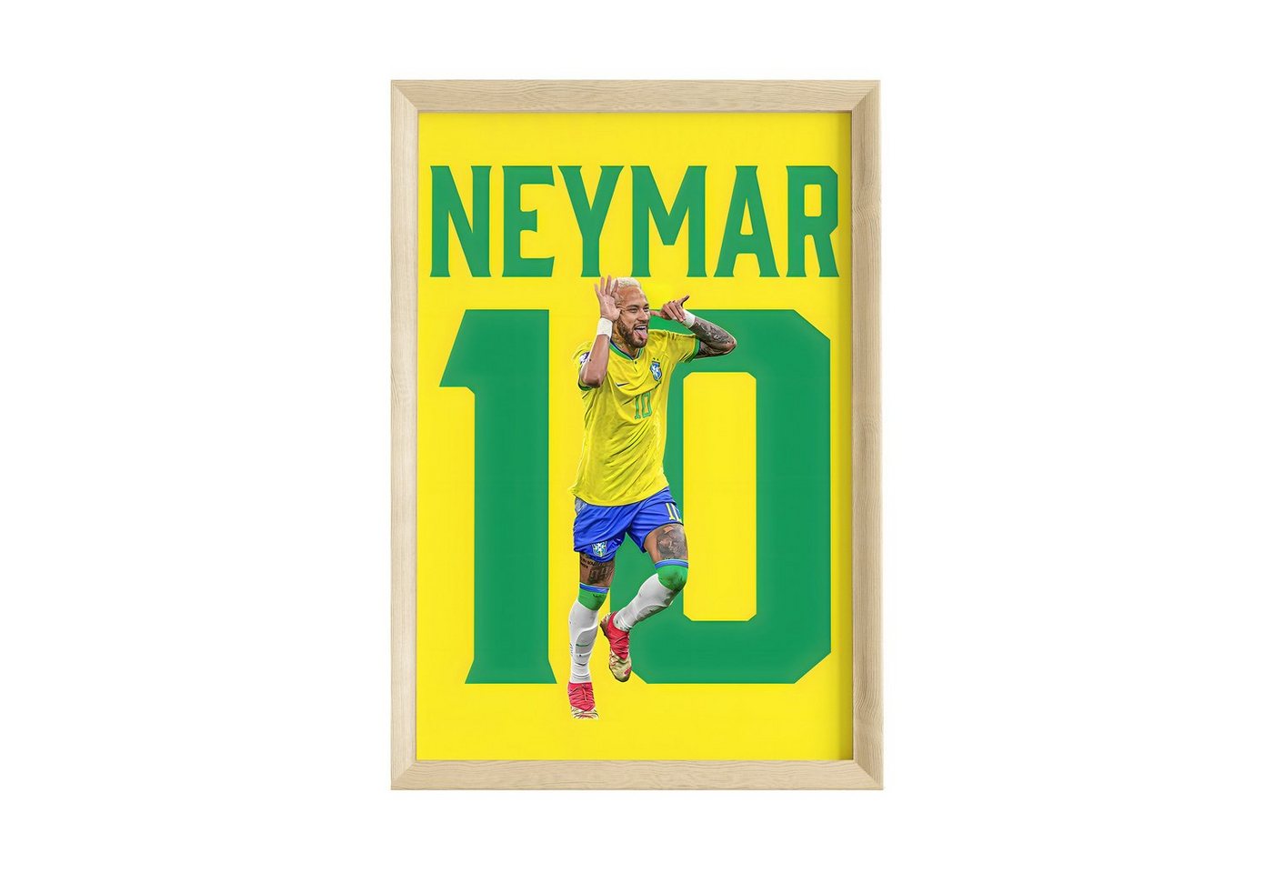 JUSTGOODMOOD Poster Premium ® Neymar Junior Brasilien · Fußball · ohne Rahmen von JUSTGOODMOOD