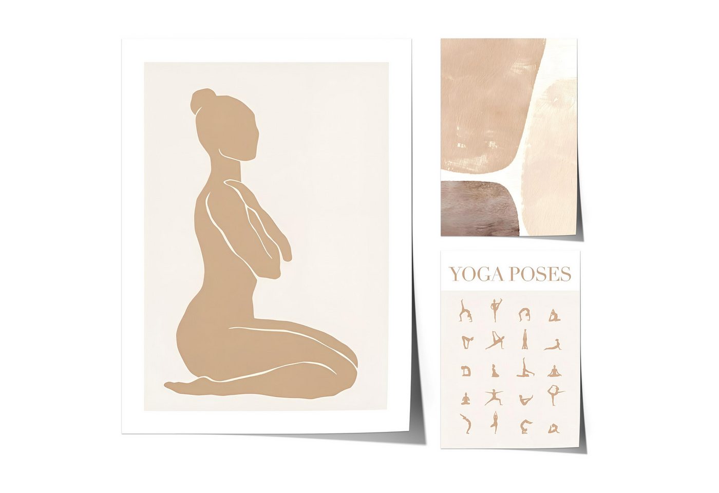 JUSTGOODMOOD Poster Premium ® Poster Yoga Posen Achtsamkeit & Ruhe, C (1 St), verschiedene Größen wählbar von JUSTGOODMOOD