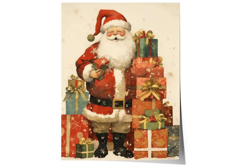 JUSTGOODMOOD Poster Weihnachtsmann · Geschenkidee für Weihnachtsliebhaber, (1 St), verschiedene Größen wählbar von JUSTGOODMOOD