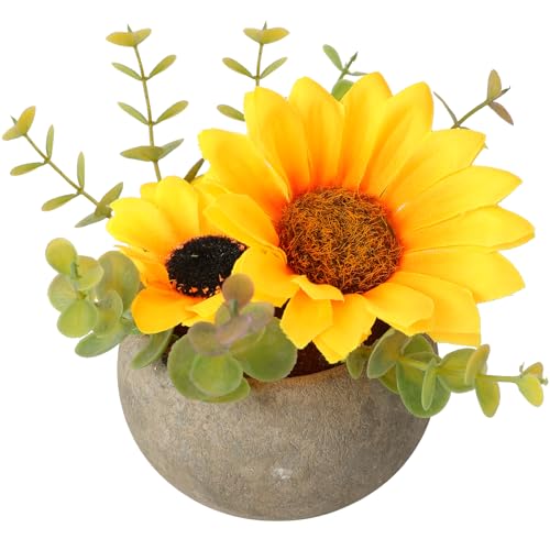 JUSTOYOU künstliche Blume Sonnenblume mit Topf, Kombination von gefälschten Seide Sonnenblumen und Grün, kleine künstliche Pflanze Topf für Schlafzimmer, Party, Hochzeit, Dekorationen (1, Sonnenblume) JUSTOYOU künstliche Blume Sonnenblume mit Topf, Kombination von gefälschten Seide Sonnenblumen und Grün, kleine künstliche Pflanze Topf für Schlafzimmer, Party, Hochzeit, Dekorationen (1, Sonnenblume) von JUSTOYOU