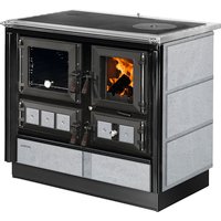JUSTUS Festbrennstoffherd »Rustico-90 2.0«, speckstein, Speckstein, 7 kW - grau von JUSTUS