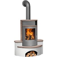 JUSTUS Kaminofen »Kaskade 2.0«, keramik grappa, Keramik, 6,5 kW - braun von JUSTUS