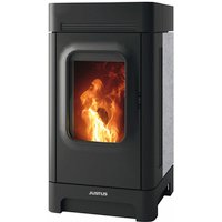 JUSTUS Pelletofen »Canis«, Stahl, max. 6,4 kW/160 m³, 1-Punkt-Verriegelung - schwarz | grau von JUSTUS