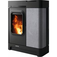 JUSTUS Pelletofen »Canis XL«, Stahl, max. 8 kW/200 m³, 1-Punkt-Verriegelung - schwarz | grau von JUSTUS