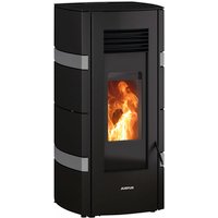 JUSTUS Pelletofen »Sia«, schwarz/betongrau, Stahl, 8 kW - schwarz | braun von JUSTUS