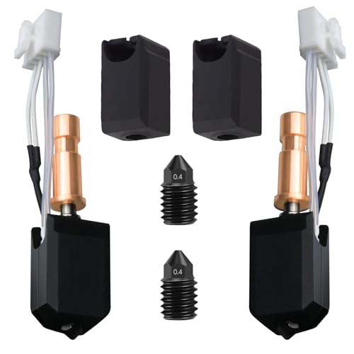 JUUPINE 2pack 3D Printer Upgrade Fast Heating Kobra S1 Extruder Ceramic Heating Tube Print Head, Cobra S1 Combo Kit includes 2 Upgraded Hot Ends and 2 Hardened Steel 0.4mm Nozzles and 2 Silicone Socks von JUUPINE