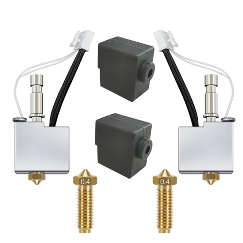 JUUPINE 3D Printer Kobra S1 Extruder Hot End Kit (2 Print Heads), Pre-installed 0.4m Brass Nozzle, Cobra S1 Combo Print Head Parts, Kit comes with two 0.4mm Brass Nozzles von JUUPINE