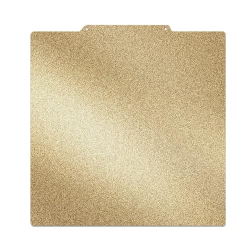 JUUPINE 3D printer double-sided gold matte PEI build plate, ANYCUBIC magnetic spring steel plate, 230x230mm hot bed kit for Anycubic Kobra 2/Kobra 2 Neo/Kobra Go/Kobra 2 pro 3D printer platform von JUUPINE