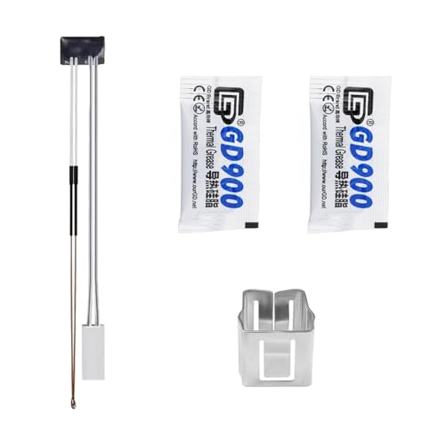 JUUPINE Nur für Bambu Lab P1P P1S Hot End 3D-Drucker, Druckkopf-Ersatzset mit Thermistor/24V 88W Keramikheizung/Clip/Silikonfett (2er-Pack) für 3D-Drucker-Extruderteile von JUUPINE