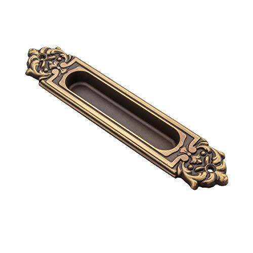 JUVA Muschelgriff Schiebetür Einlassgriff Oval Schiebetürgriff Messing bronze brüniert - RELIKT | Griff-Muschel 165 x 35 mm | Schalengriff im Landhaus-Stil | 1 Stück - Möbelgriff Antik mit Schrauben JUVA Muschelgriff Schiebetür Einlassgriff Oval Schiebetürgriff Messing bronze brüniert - RELIKT | Griff-Muschel 165 x 35 mm | Schalengriff im Landhaus-Stil | 1 Stück - Möbelgriff Antik mit Schrauben von JUVA