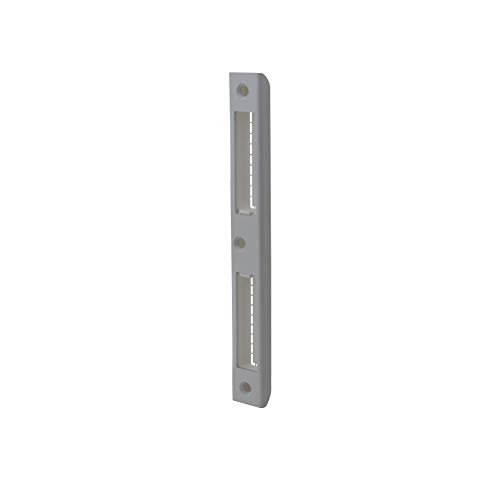 JUVA Winkel-Schließblech weiß beschichtet Einlass-Schließblech für gefälzte Zimmertüren | Renovierung für Zargen aus Holz & für gefälzte Türen | 1 Stück - Metall Tür-Anschlag für Innentüren von JUVA