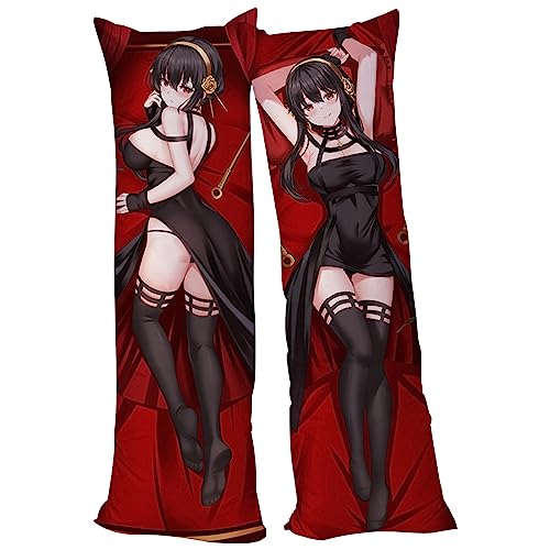 JUVENIL SP-Y×FAMI-LY Anime Bedruckt Kissenbezug,Bequemer Resistent Dekokissenbezüge mit Reißverschluss,Deko Indoor Kissenbezüge(nur Kissenbezug)-Red||50 * 150cm von JUVENIL