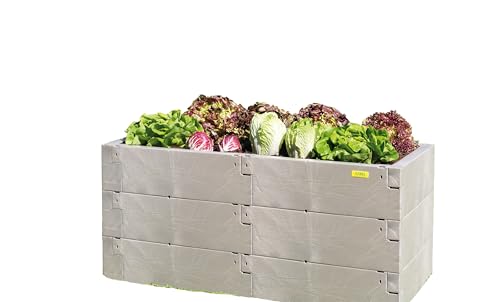 JUWEL Hochbeet Timber Aktionsset (Pflanzenbeet inkl. Micro-Drip-Bewässerung + 8 Saatmatten, Abmessung L x B x H 130 x 60 x 60 cm) 20468 von JUWEL