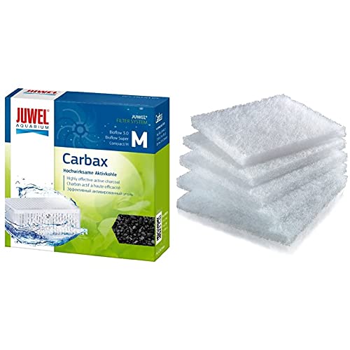 Juwel Aquarium 88058 Carbax Aktivkohle, M (Compact) & 88049 BioPad Filterwatte, M (Compact) von JUWEL