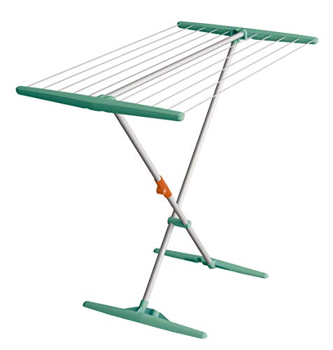 Juwel Aluminium, Wäschetrockner Superdry Basic mint (Standtrockner klappbar, Trockner für Bad + Balkon, Trockenlänge 11 m, Wäscheständer mit Twaron-Wäscheleinen) 40804 von JUWEL