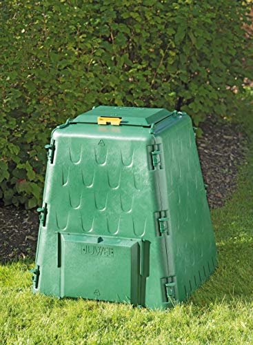 Juwel Thermokomposter AEROQUICK 290 (Nutzinhalt 290 l, für Garten- / Küchenabfälle, Komposter aus UV-stabilen Recyclingkunststoff, konische Form, mit 2 Entnahmeklappen, Deckel mit Windsicherung) 20872 von JUWEL